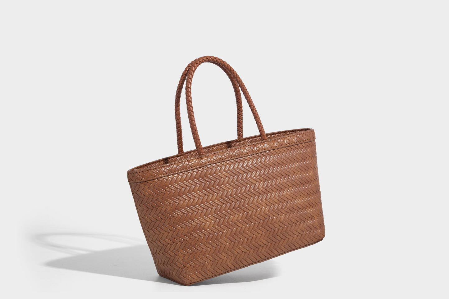 Woven design vegan leather luxury women's handbag