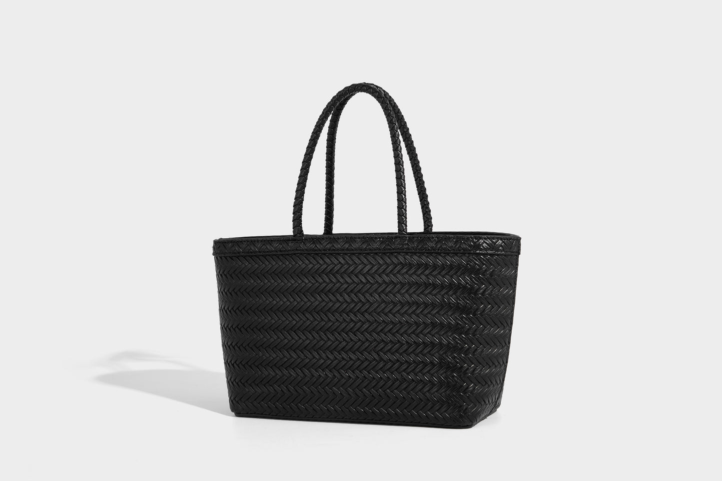 Woven design vegan leather luxury women's handbag