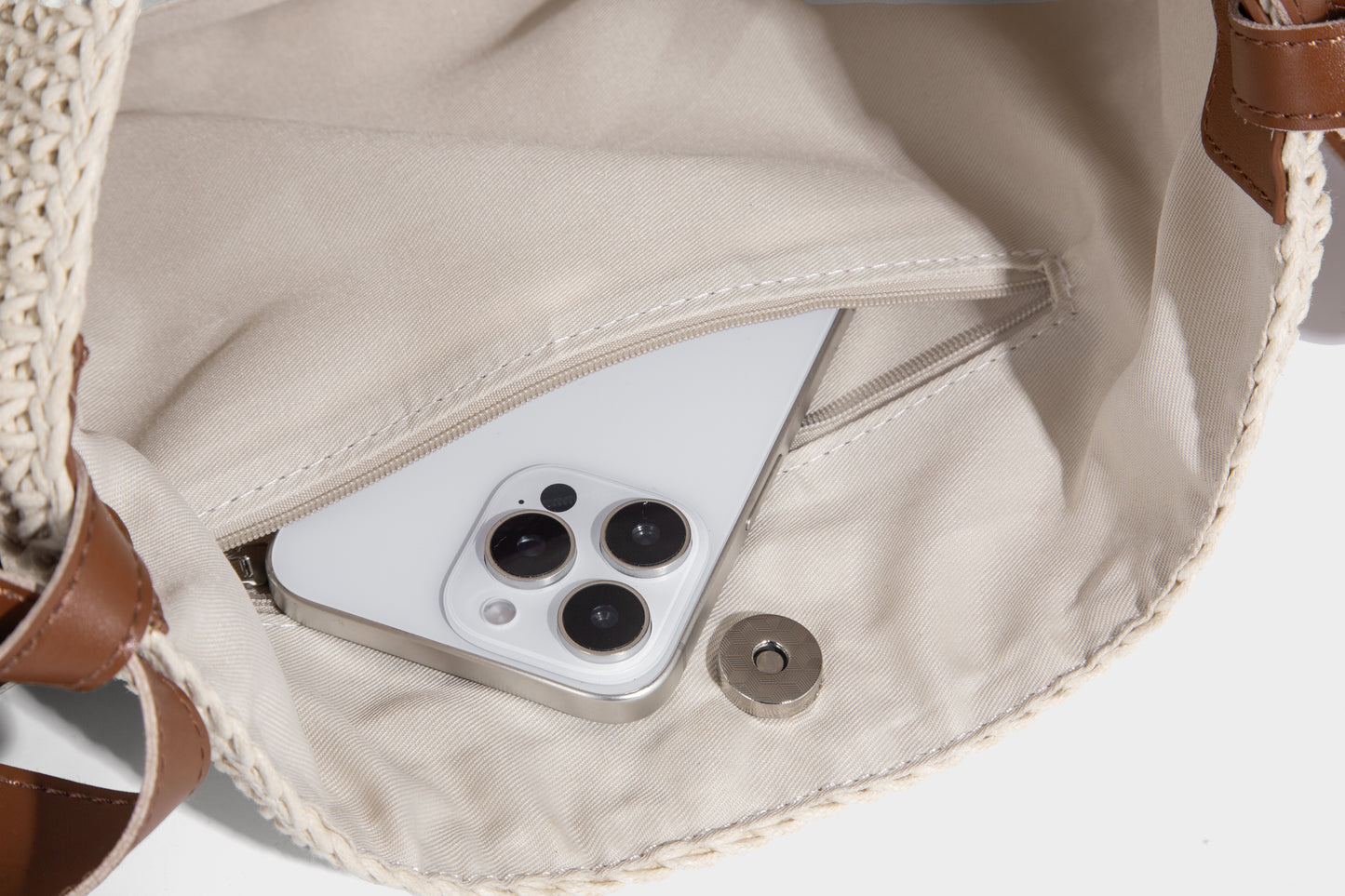 Woven fabric leisure design women's tote bag