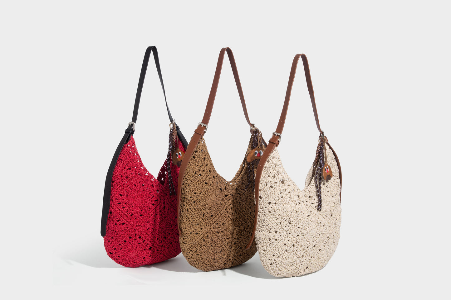 Fashion lady woven fabric handbag