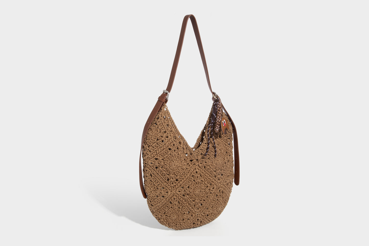 Fashion lady woven fabric handbag