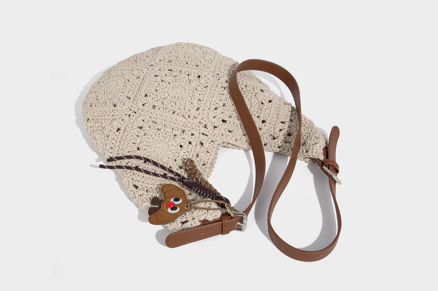 Fashion lady woven fabric handbag