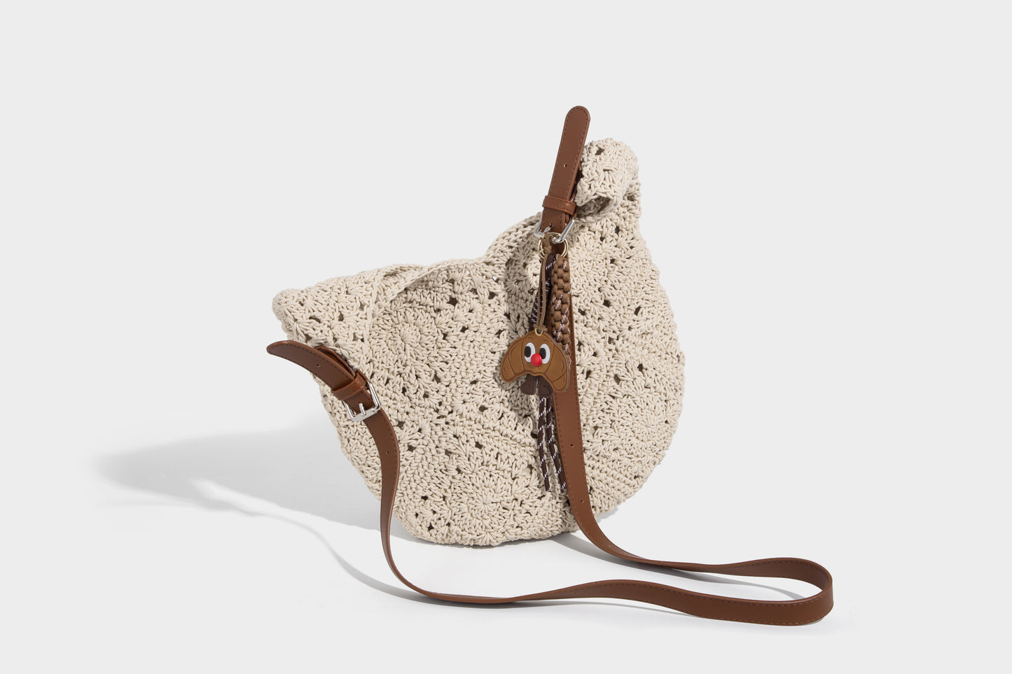 Fashion lady woven fabric handbag