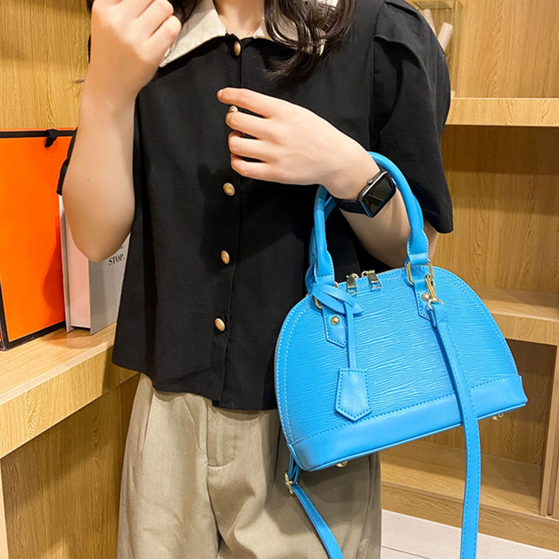 Candy Color Lady Bag Portable Shell Shape Satchel Handbag