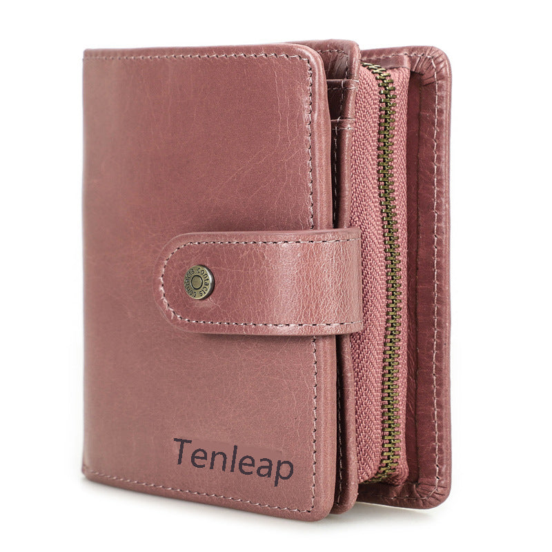 Crazy Horse Leather Men's Wallet Genuine Leather Clutch