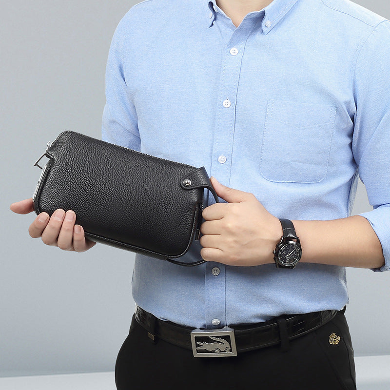 Cow Leather Men's Clutch Bag