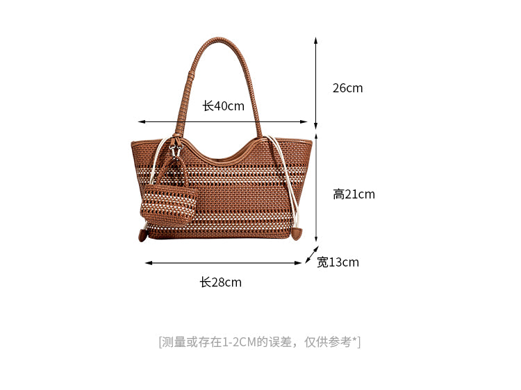 Niche fashion woven vegetable basket women's bag