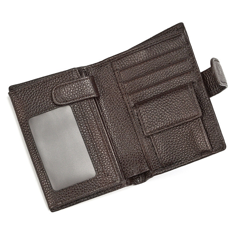 Vintage Crazy Horse Leather Multi‑Function Men Wallet