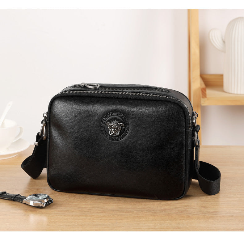 Vintage Men Leather Crossbody Shoulder Bag