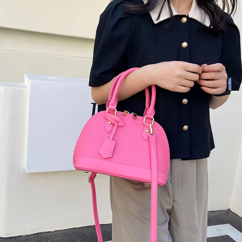 Candy Color Lady Bag Portable Shell Shape Satchel Handbag