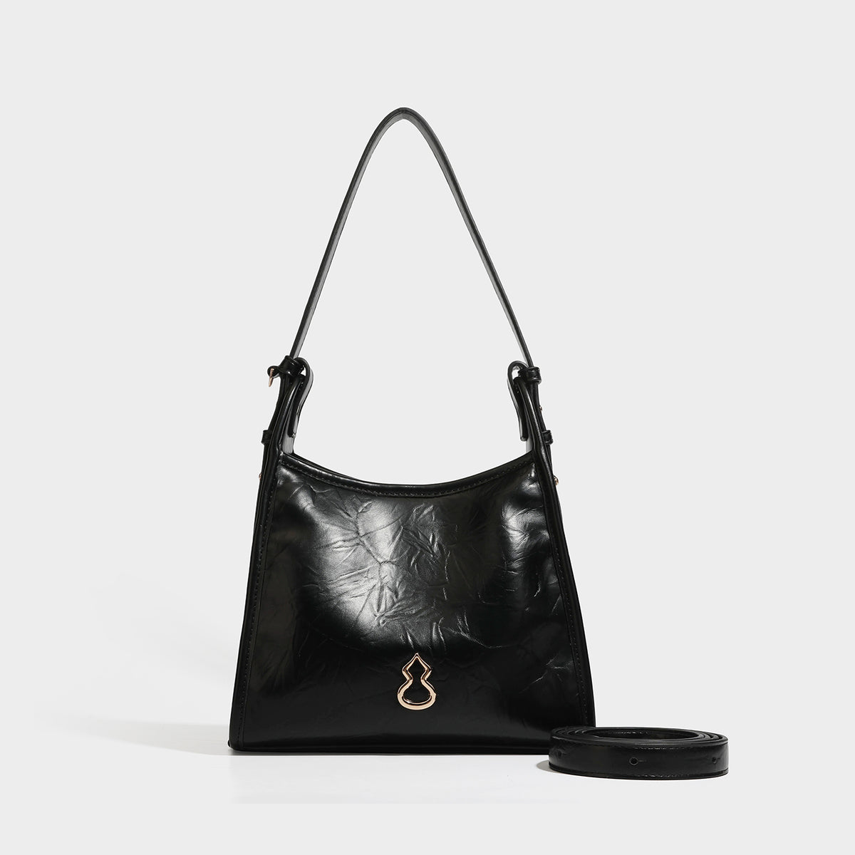 Women Crinkle Leather Hobo Bag