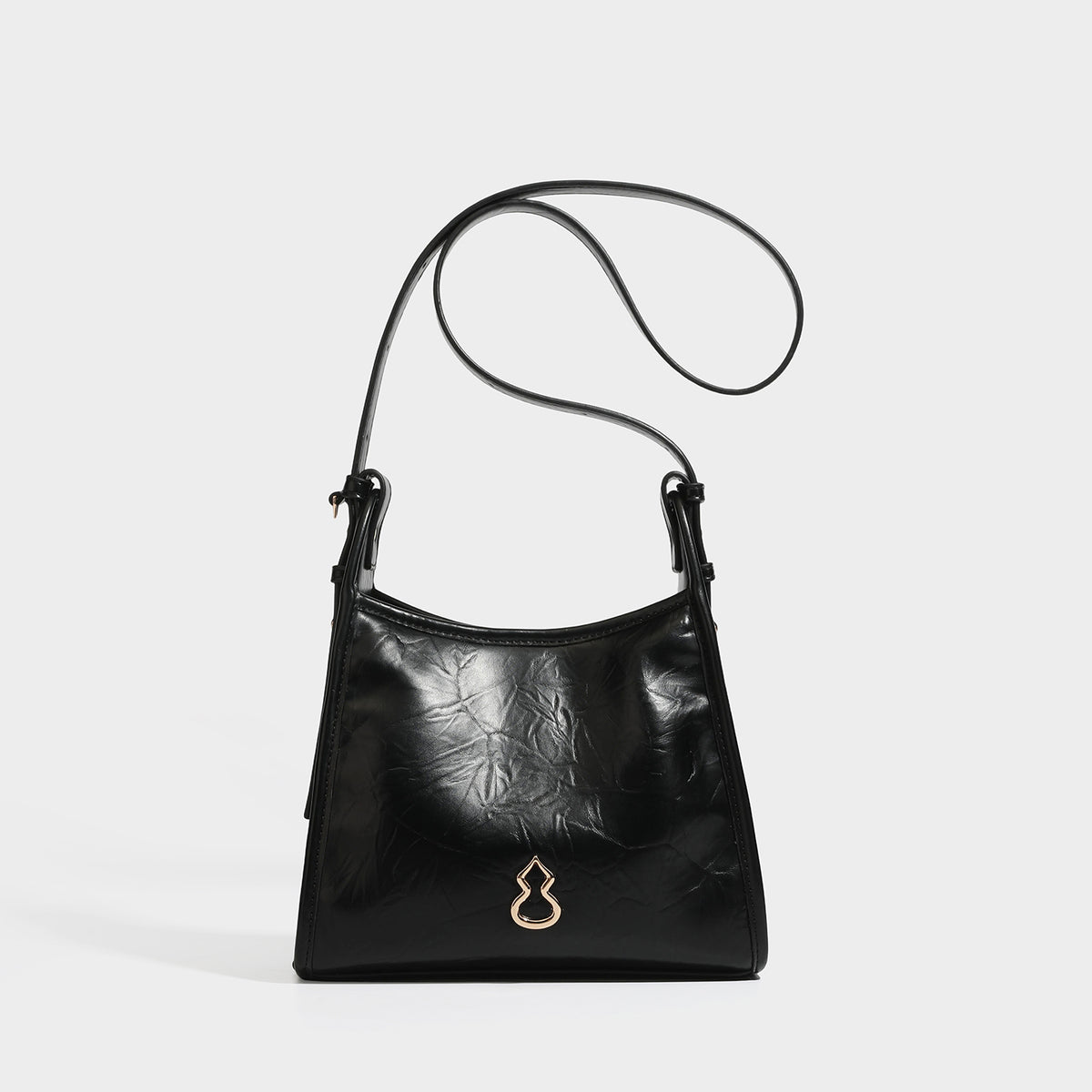 Women Crinkle Leather Hobo Bag
