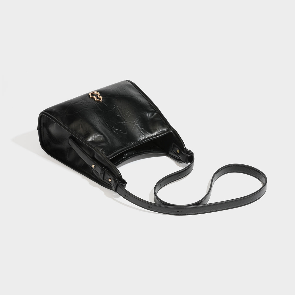 Women Crinkle Leather Hobo Bag