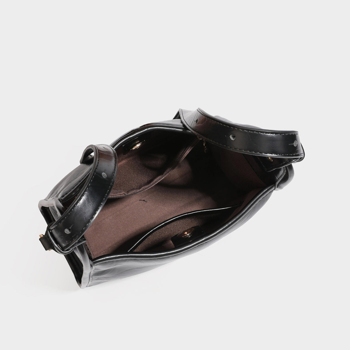 Women Crinkle Leather Hobo Bag