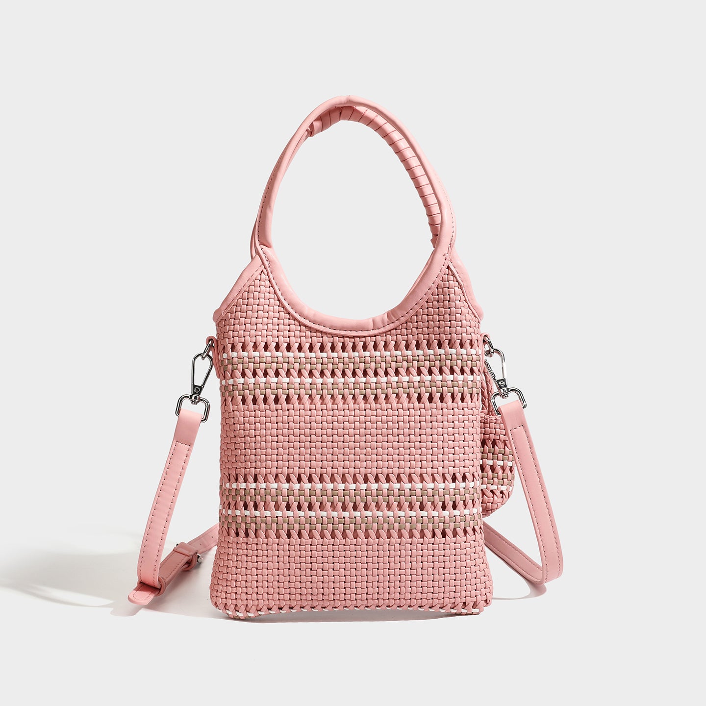 Trendy niche woven phone bag versatile hollow shoulder bag