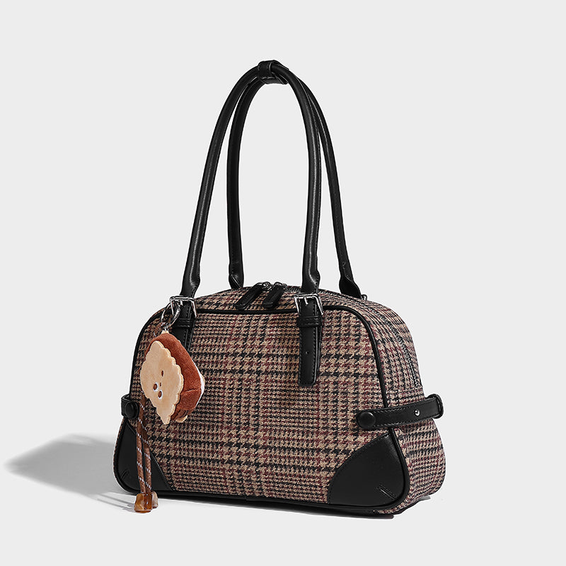 Autumn Simple Casual Big Bag 2025 New Trend Fashion Plaid Women's Handbag