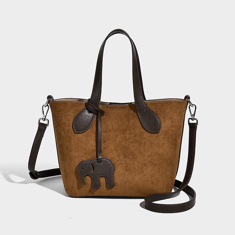 Large Capacity Faux Suede Shoulder Hobo Bag Luxury Suede Handbag Bag for Women