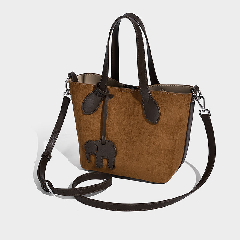 Large Capacity Faux Suede Shoulder Hobo Bag Luxury Suede Handbag Bag for Women