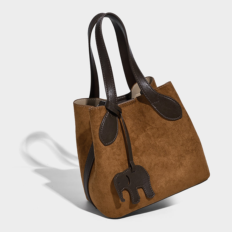 Large Capacity Faux Suede Shoulder Hobo Bag Luxury Suede Handbag Bag for Women