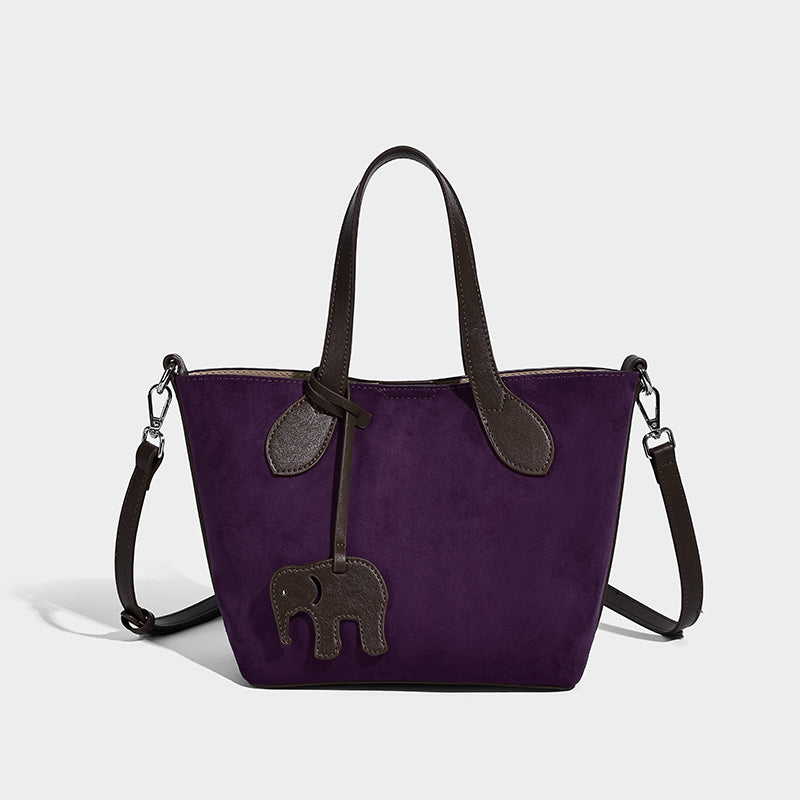 Large Capacity Faux Suede Shoulder Hobo Bag Luxury Suede Handbag Bag for Women