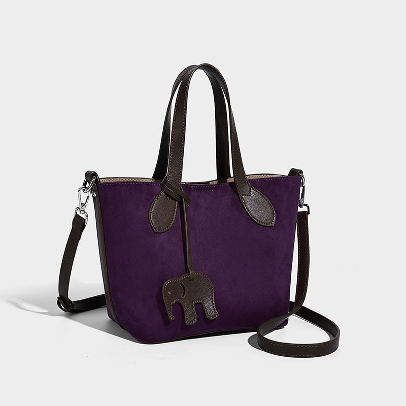 Large Capacity Faux Suede Shoulder Hobo Bag Luxury Suede Handbag Bag for Women