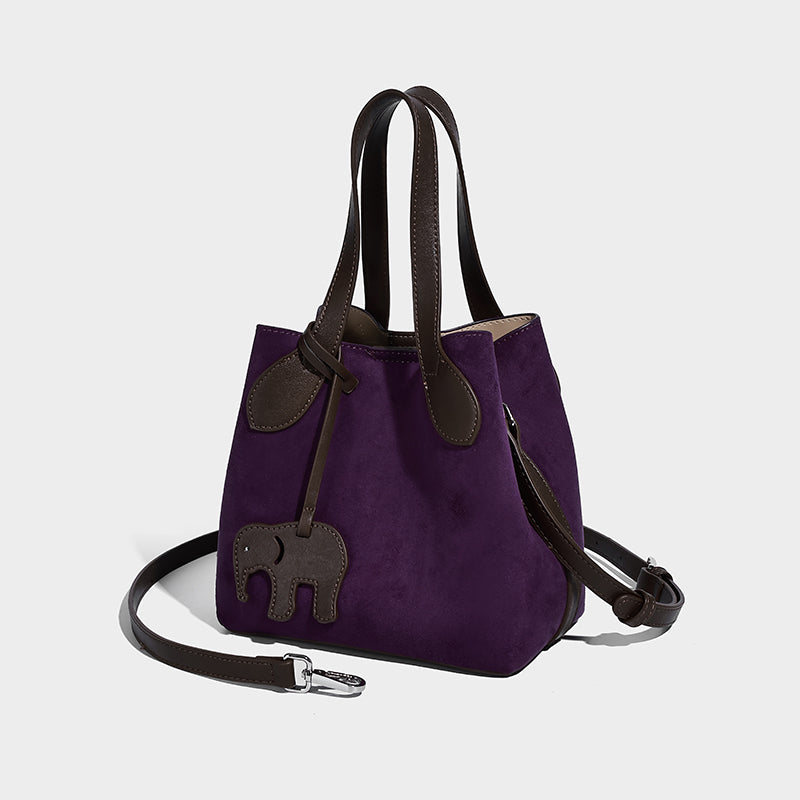 Large Capacity Faux Suede Shoulder Hobo Bag Luxury Suede Handbag Bag for Women