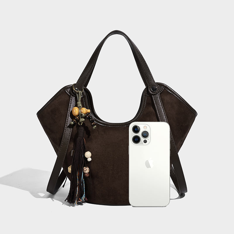 Women's Suede Handbags European and American Fashion Women's Bag