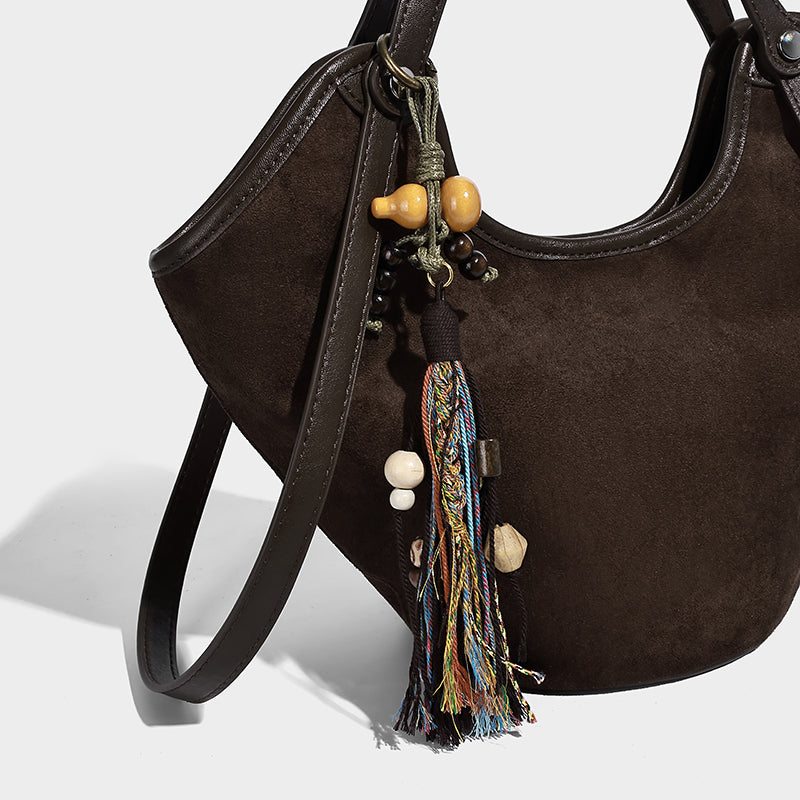 Women's Suede Handbags European and American Fashion Women's Bag