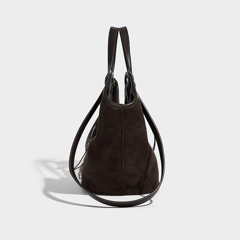 Women's Suede Handbags European and American Fashion Women's Bag