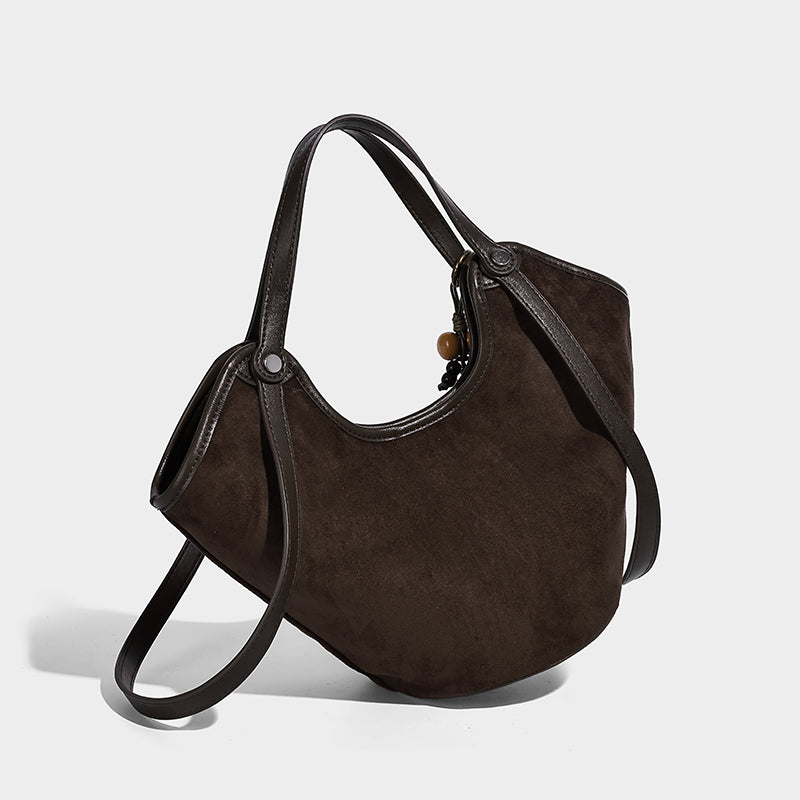 Women's Suede Handbags European and American Fashion Women's Bag