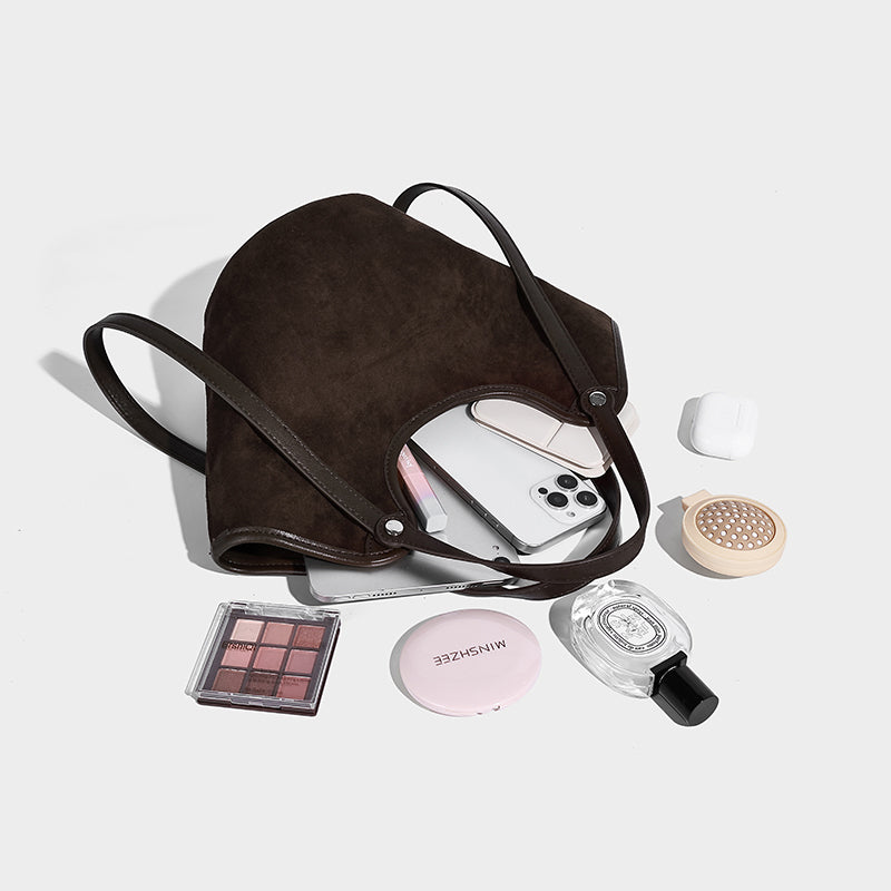 Women's Suede Handbags European and American Fashion Women's Bag