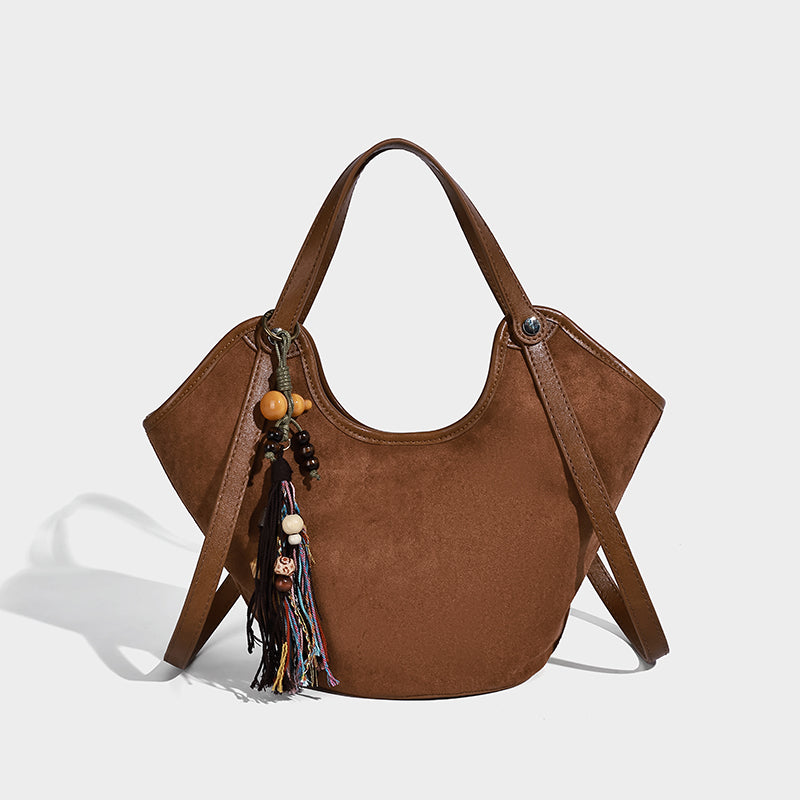 Women's Suede Handbags European and American Fashion Women's Bag