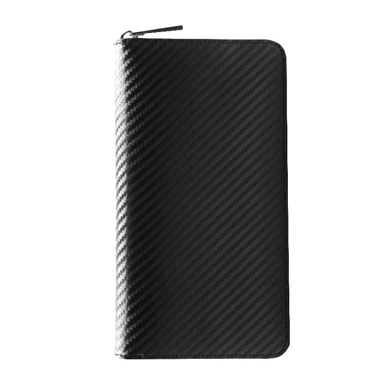 Long men's wallet business real leather wallet portable multifunctional accordion zipper bag